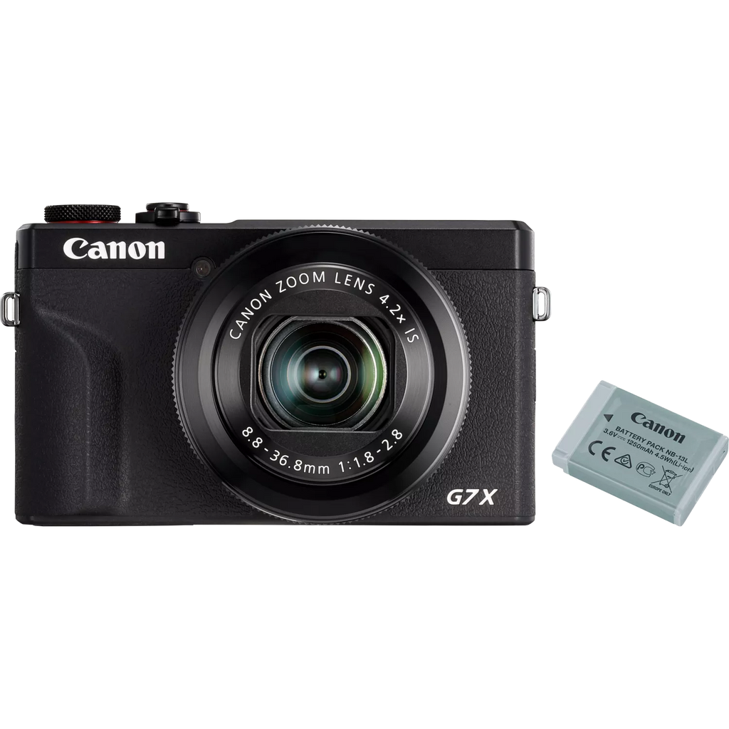 Canon PowerShot G7X Mark III + Battery Kit (Canon 3637C014) – Black