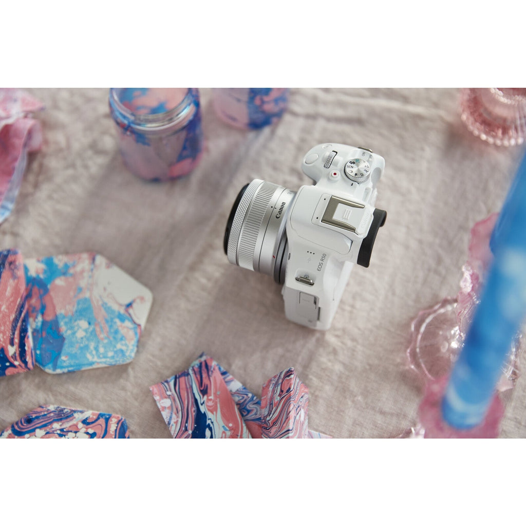 Canon EOS R50 (White) + RF-S 18-45mm F4.5-6.3 IS STM